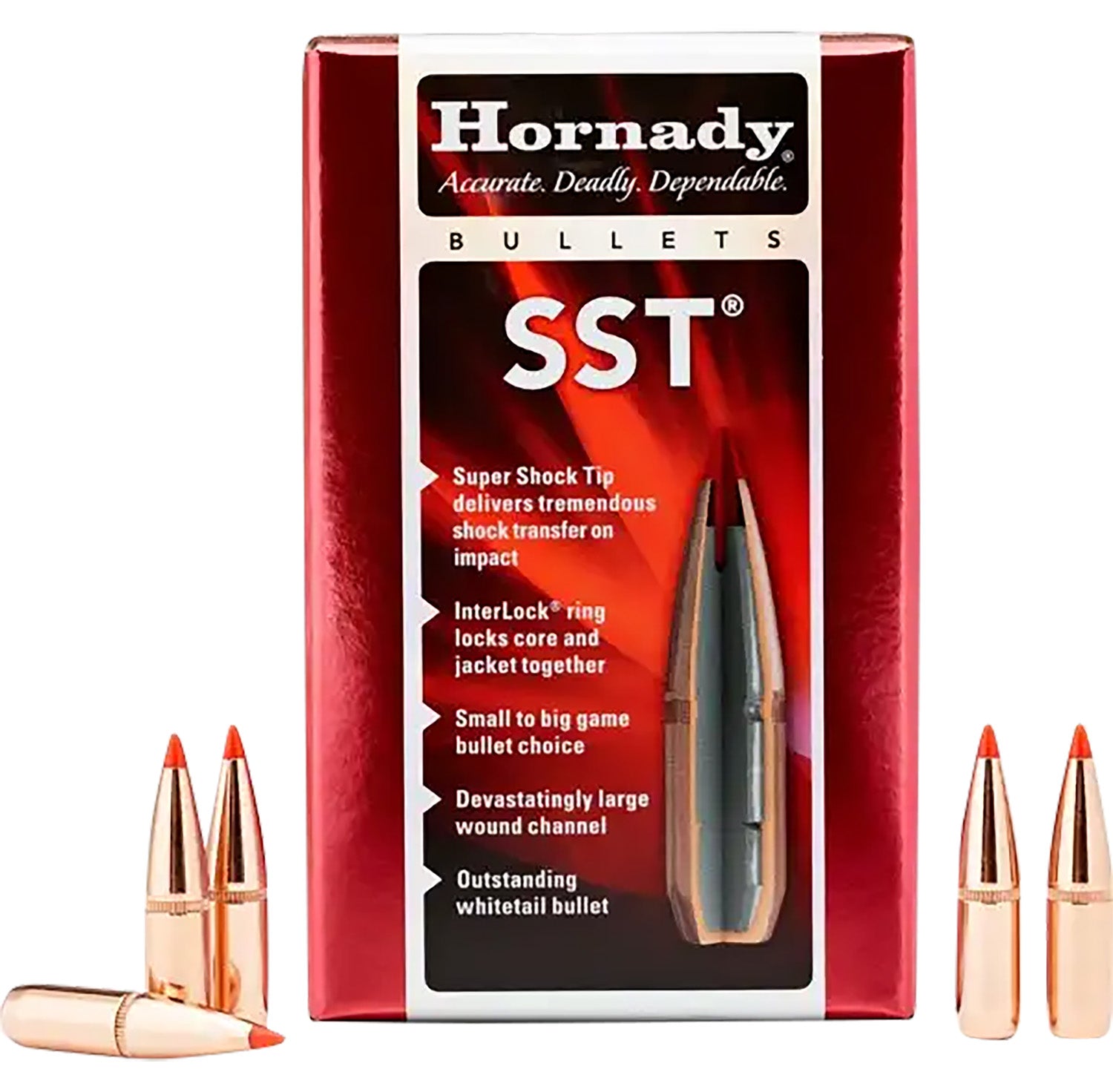 Hornady SST 117 gr .257 25 Cal Polymer Tip InterLock Reloading Bullets 100ct