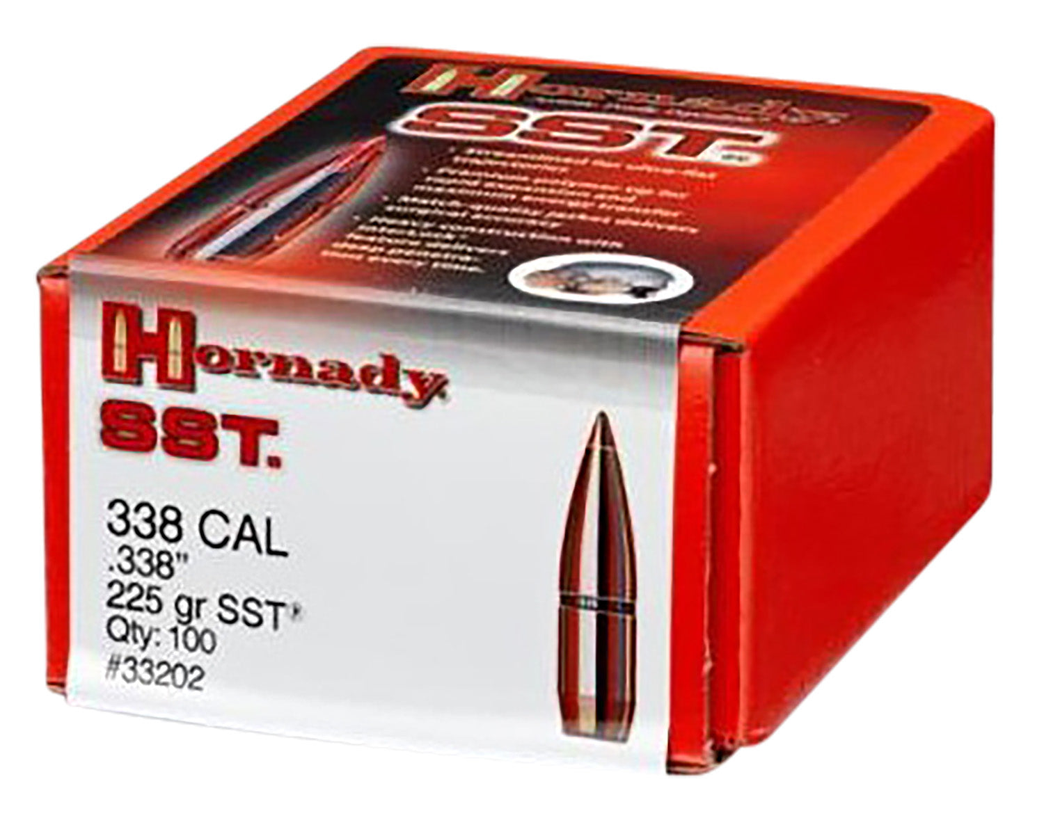 Hornady SST 225 gr .338 338 Cal Polymer Tip InterLock Reloading Bullets 100ct