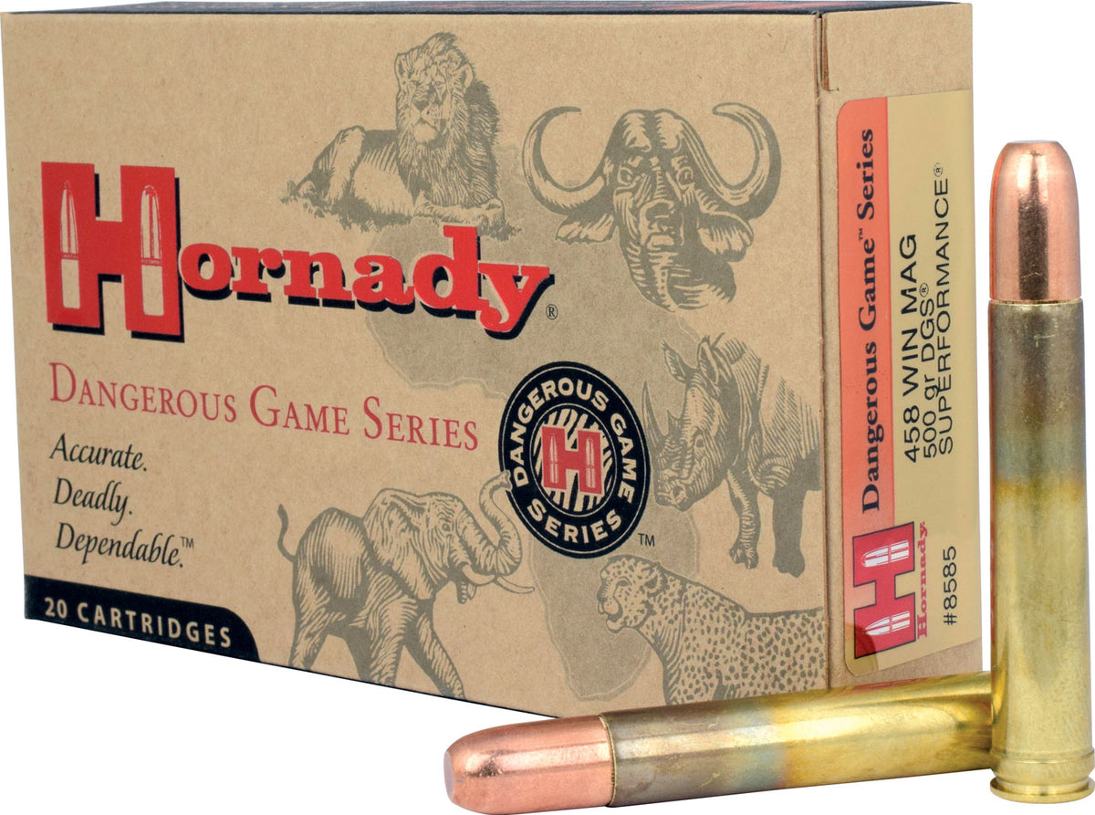 Hornady .458 Winchester Mag 8585 Superformance Dangerous Game Solid 500 Grain