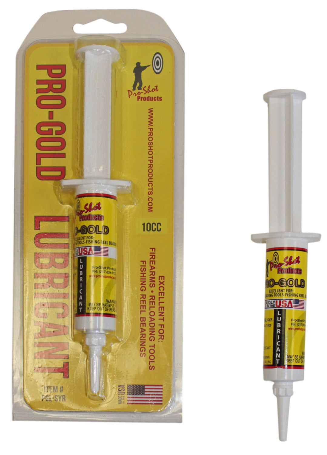 Pro-Shot Pro-Gold Gun Lubricant Grease PGLSYR 10cc Needle Oiler