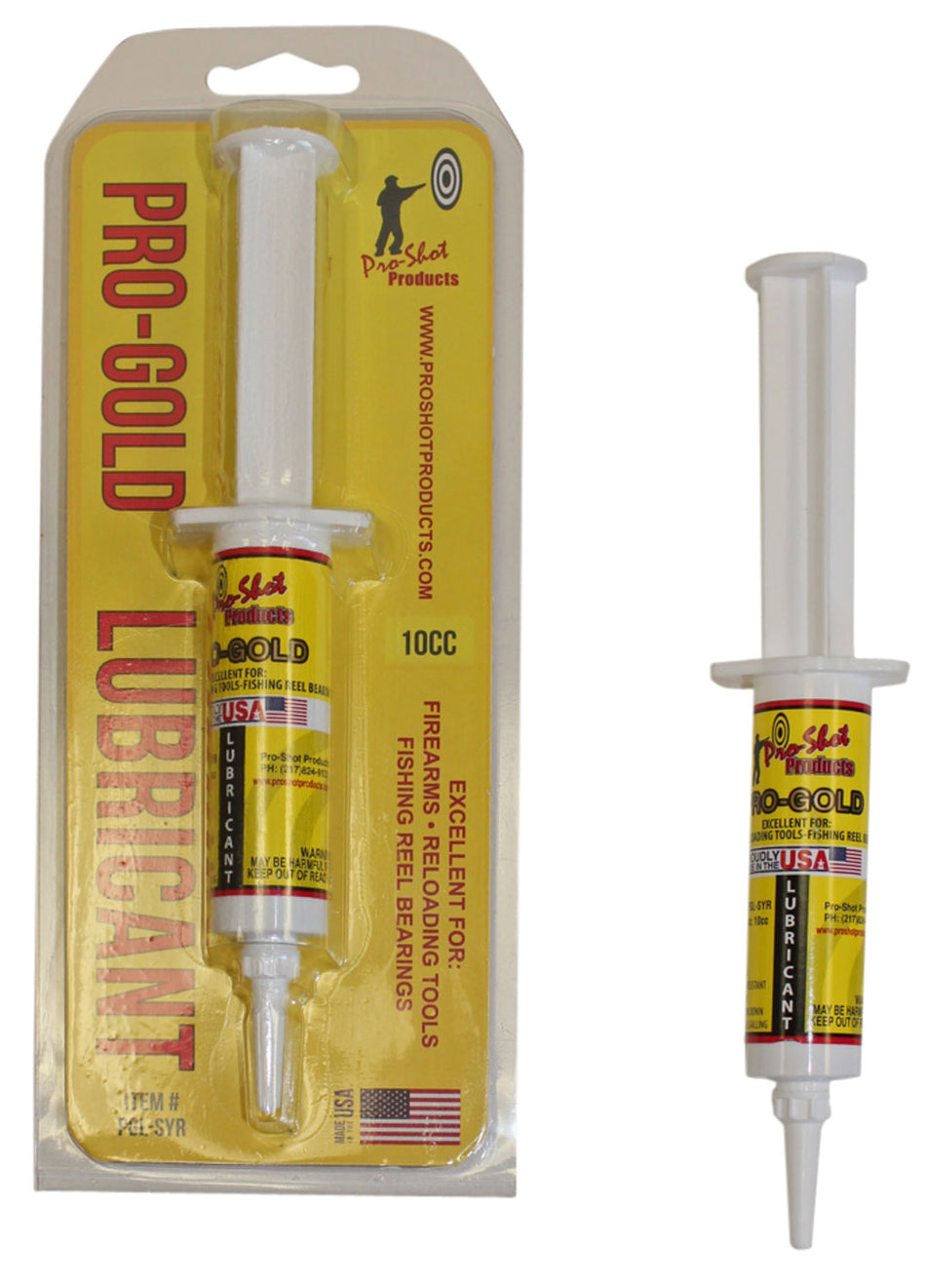 Pro-Shot Pro-Gold Gun Lubricant Grease PGLSYR 10cc Needle Oiler