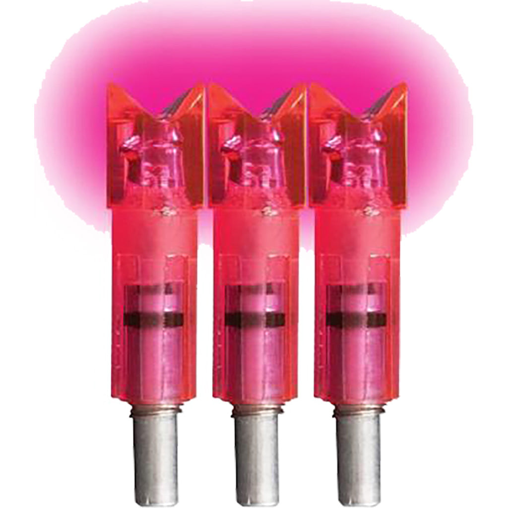 Lumenok Pink Moon Lighted Nocks for Gold Tip Crossbow Bolts 3-Pack