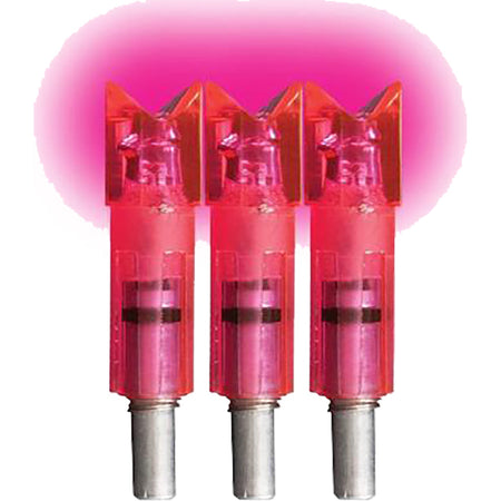 Lumenok Pink Moon Lighted Nocks for Gold Tip Crossbow Bolts 3-Pack