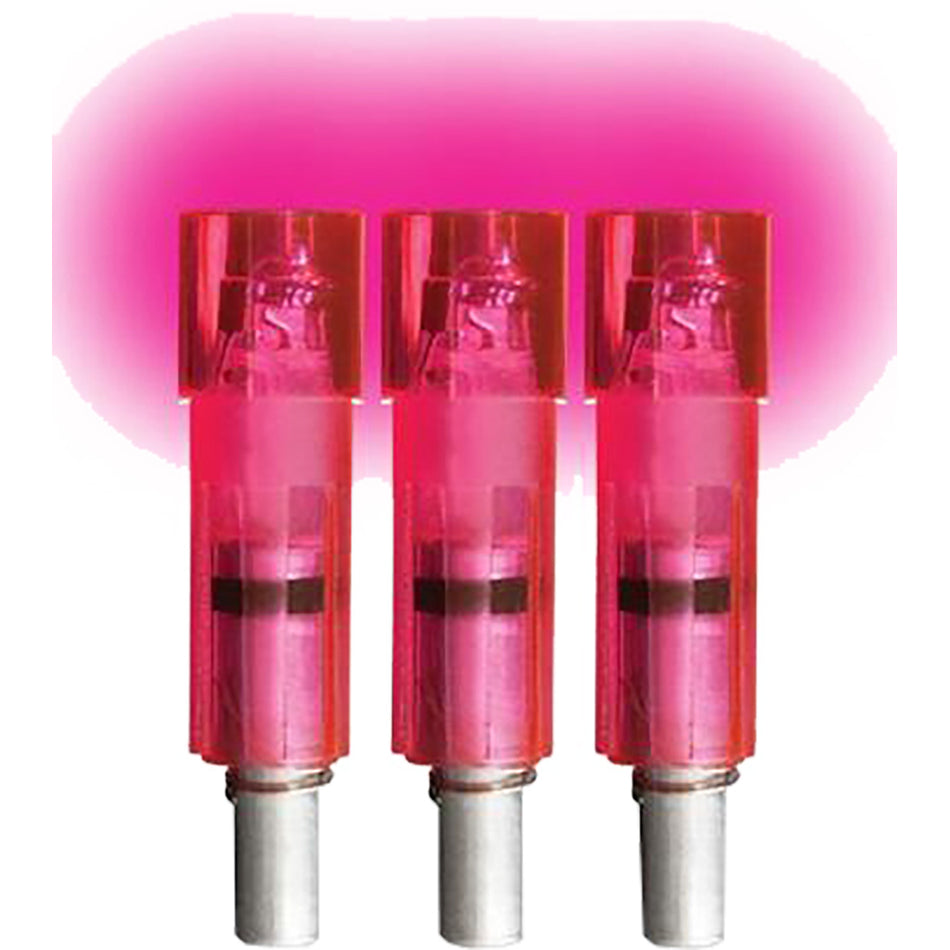 Lumenok Pink Flat Lighted Nocks for Gold Tip Crossbow Bolts 3-Pack