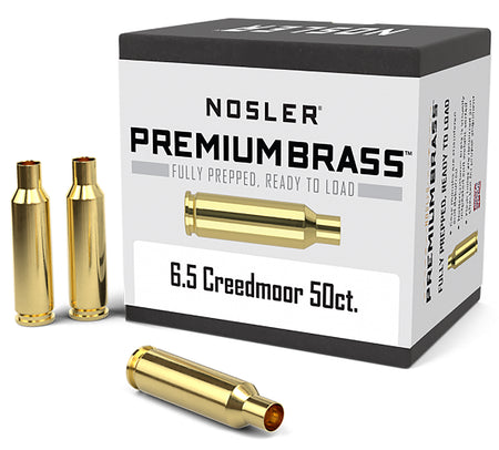 Nosler 44824 Custom Unprimed Cases 6.5 Creedmoor Rifle Brass 50/Box