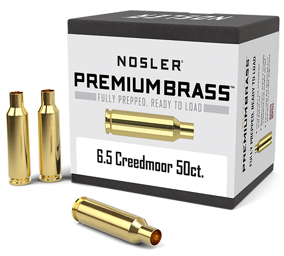 Nosler 44824 Custom Unprimed Cases 6.5 Creedmoor Rifle Brass 50/Box