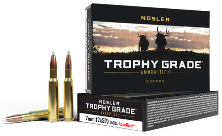 Nosler 7x57mm Mauser 47118 Trophy Grade Nosler AccuBond 140 Grain