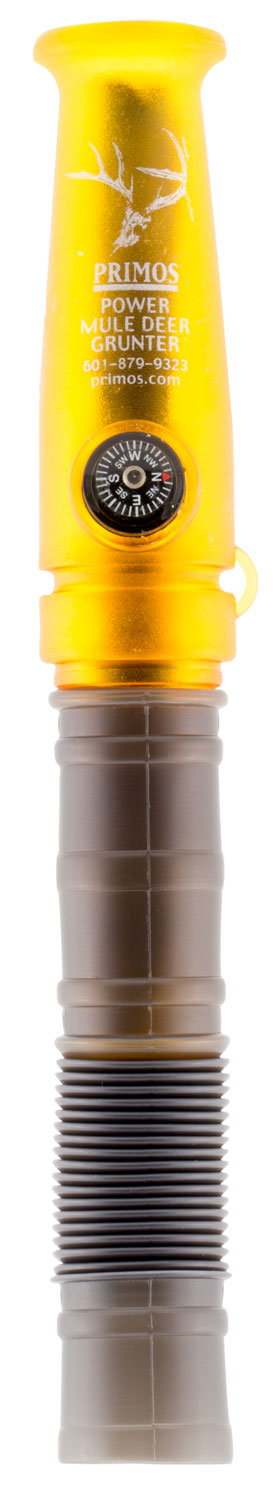 Primos Power Mule Deer Blacktail Grunter Call with Compass Inhale-Exhale Operation - Black/Gold