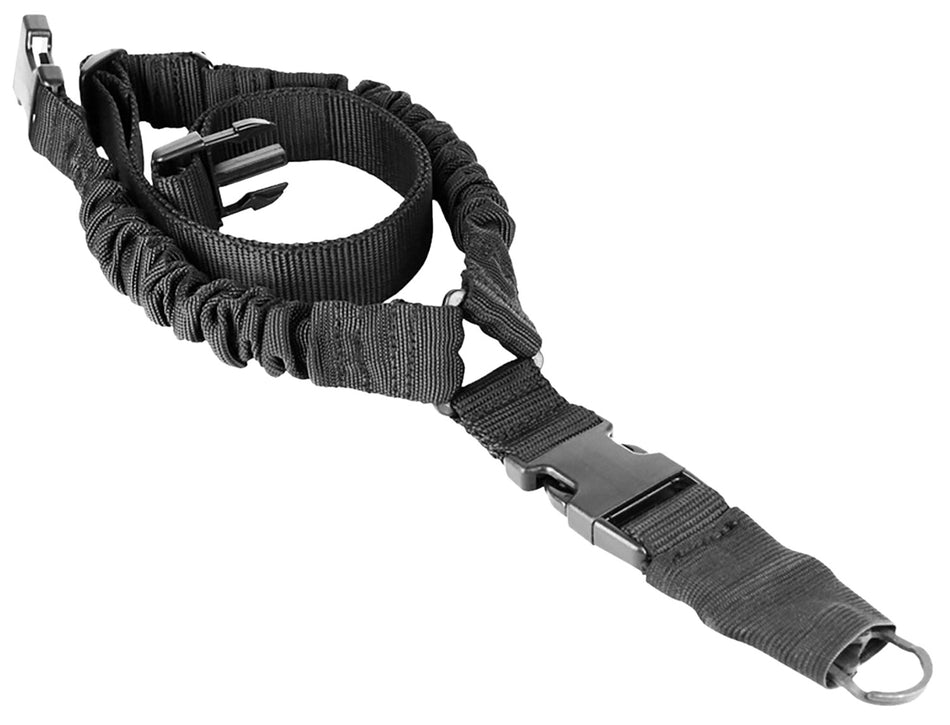 Aim Sports One Point Bungee Tactical Rifle Sling Black High-Density Elastic 26 in Single Point