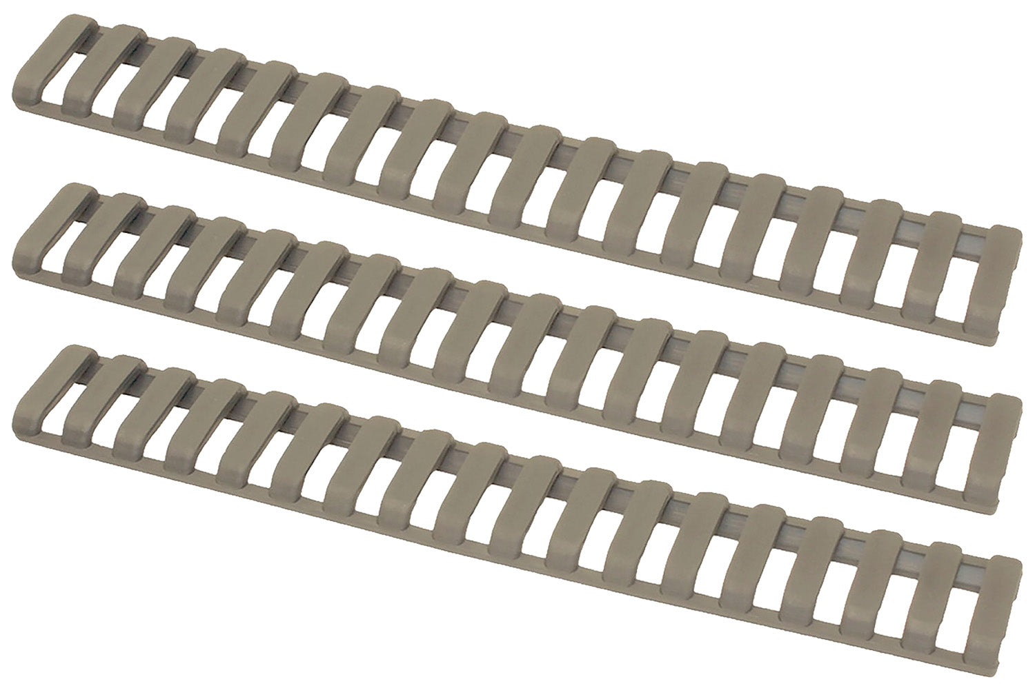 Ergo Low Profile Ladder Rail Covers Dark Earth 18-Slot Rubber Santoprene 3 Pack 1373DE