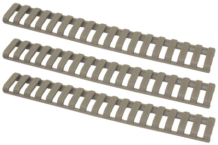 Ergo Low Profile Ladder Rail Covers Dark Earth 18-Slot Rubber Santoprene 3 Pack 1373DE