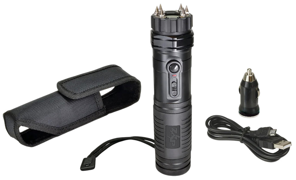 Zap Light Extreme Stun Gun and Flashlight Black 1M Volts Rechargeable NiMH ZAPLE