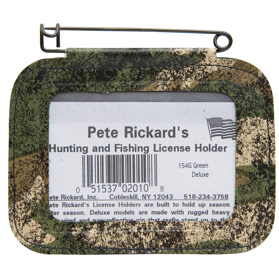 Rickards Single Camo Hunting License Holder Heavy-Duty