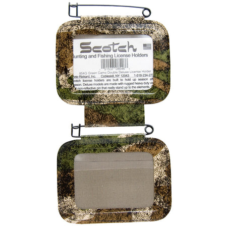 Rickards Double Camo Hunting License Holder Heavy-Duty