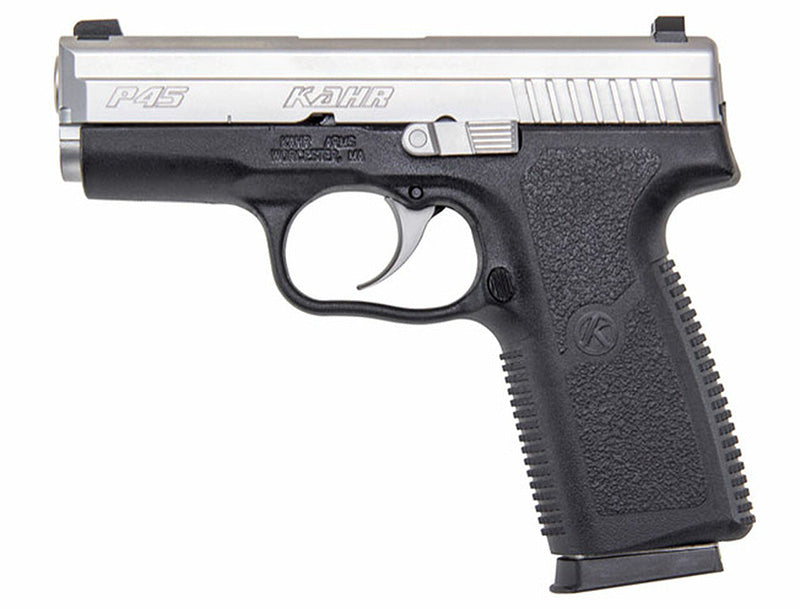 Kahr P45 .45 ACP Pistol, 3.5" Stainless Barrel, Night Sights, Black Polymer Frame