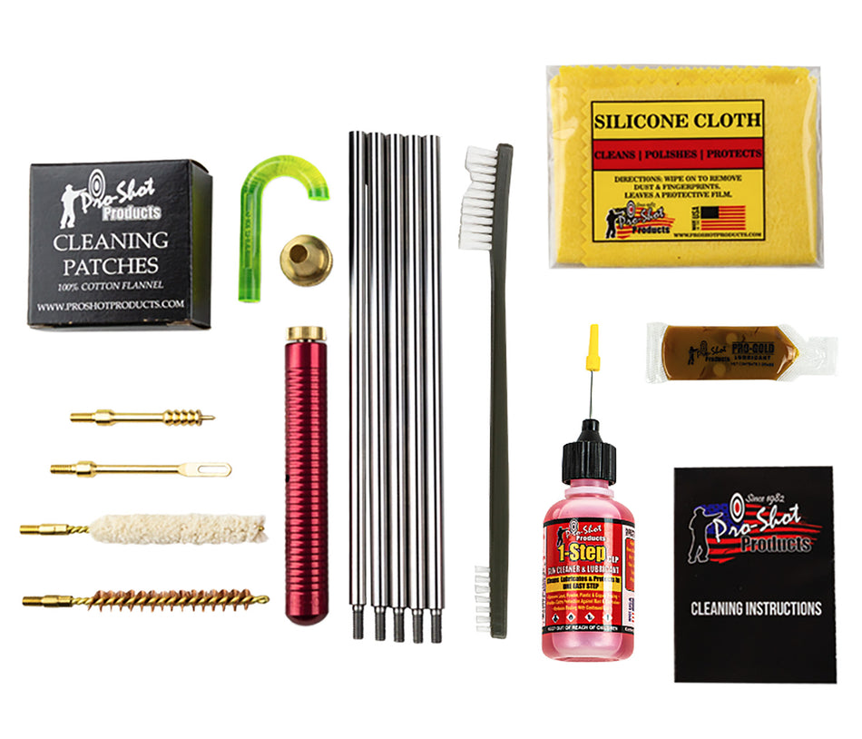 Pro-Shot Classic Box Rifle Cleaning Kit .30 Caliber 7.62mm with Yellow Case