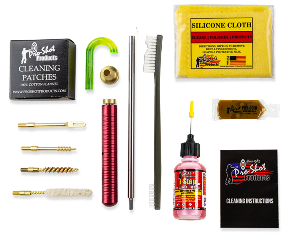 Pro-Shot Classic Box Rifle Cleaning Kit .22 to .223 Caliber with Yellow Case