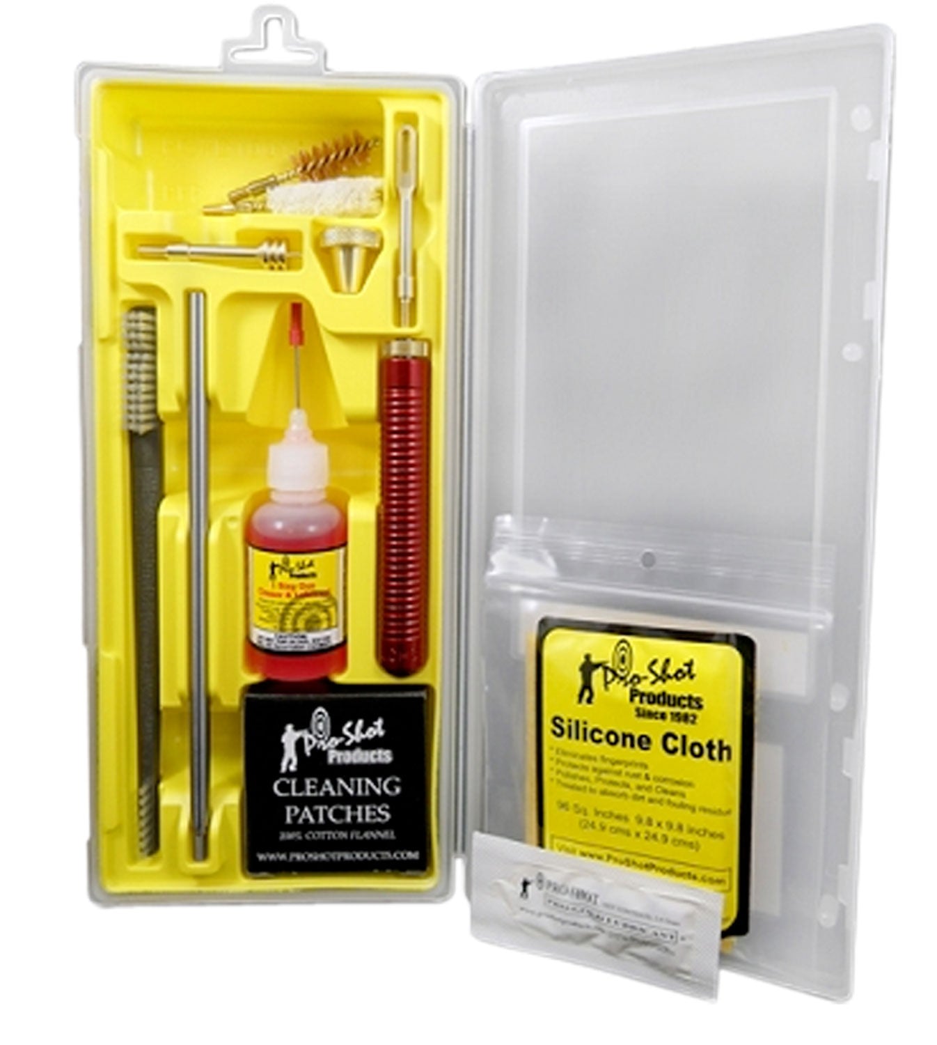 Pro-Shot P45KIT .45 Caliber Pistol Classic Box Kit in Yellow Plastic Case