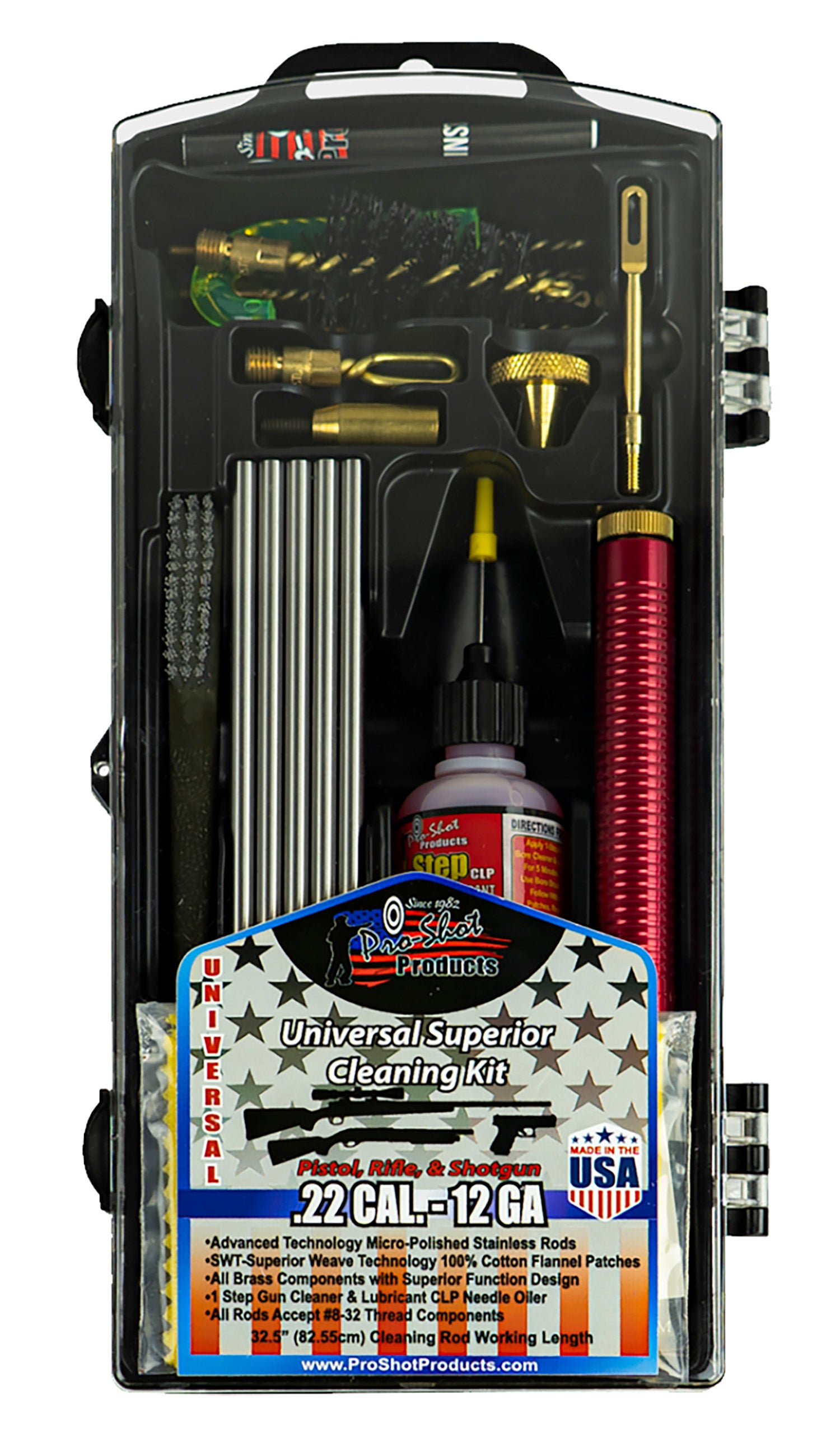 Pro-Shot PSUVKIT Universal Multi-Caliber Multi-Gauge Classic Box Kit in Yellow Plastic Case