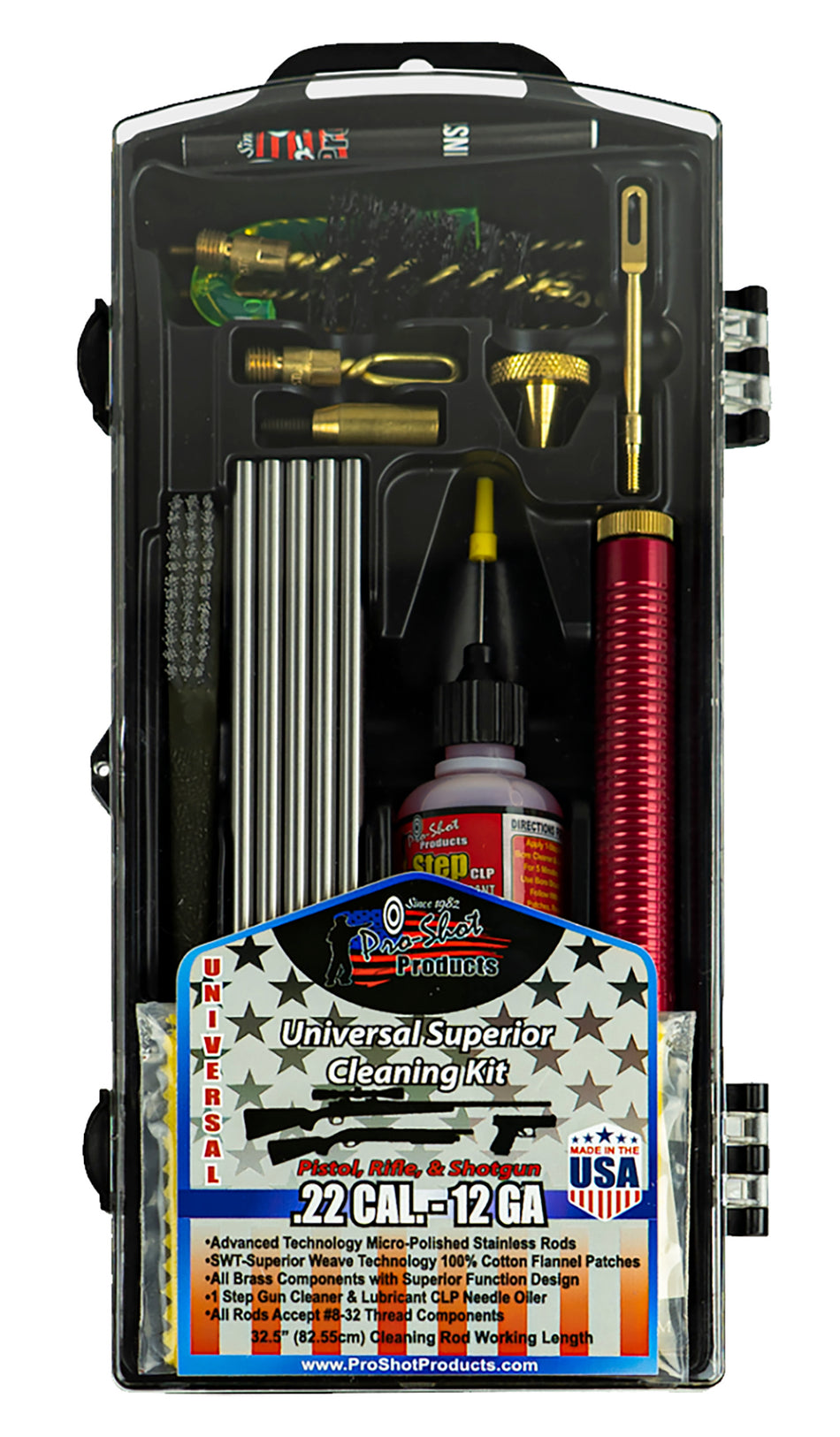 Pro-Shot PSUVKIT Universal Multi-Caliber Multi-Gauge Classic Box Kit in Yellow Plastic Case