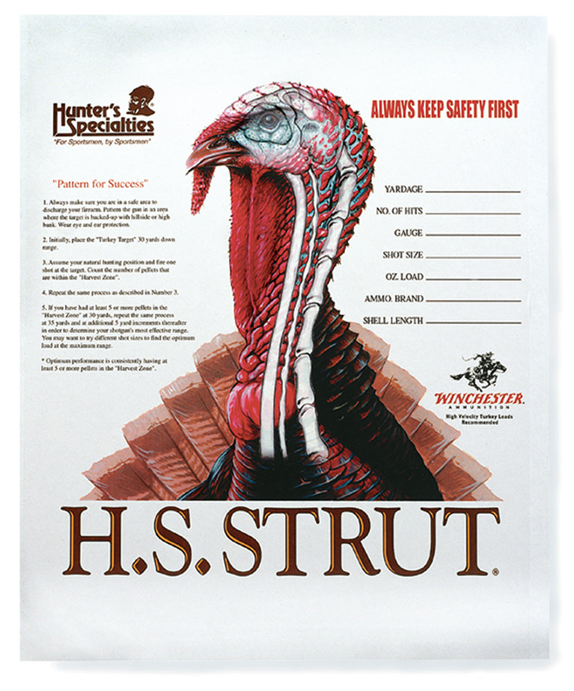 HS Strut Turkey Shotgun Pattern Paper Hanging Target 11x11 Inch Multi-Color 12-Pack