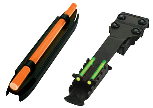 HiViz C3002 Narrow Magnetic Shotgun Turkey/Deer Sight Set with Orange Fiber Optic Front and Green Rear