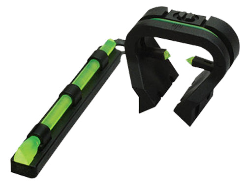 HiViz TT1001 TriViz Adjustable Turkey/Deer Sight Set for Vent-Ribbed Shotguns Green Fiber Optic