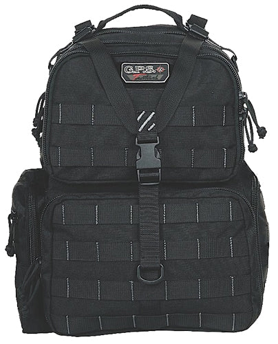 GPS Bags Tactical Range Backpack Black T1612BPB 1000D Nylon DuPont Teflon 3 Handguns