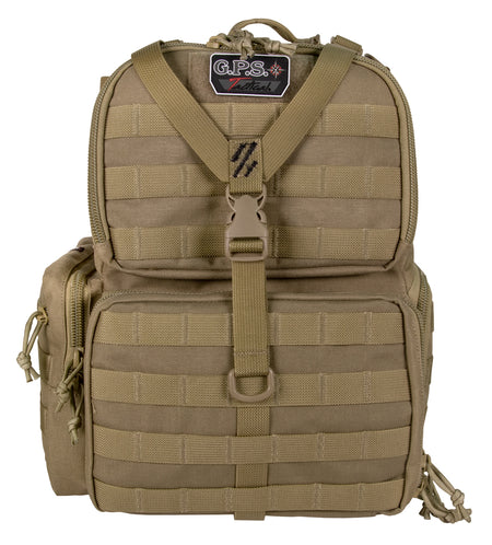 GPS Bags Tactical Range Backpack Tan T1612BPT 1000D Nylon DuPont Teflon 3 Handguns