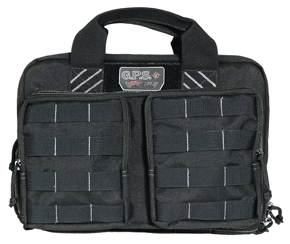 GPS Bags T1311PCB Tactical Quad +2 Black Polyester Holds Up To 6 Handguns with 8 Mag Pockets