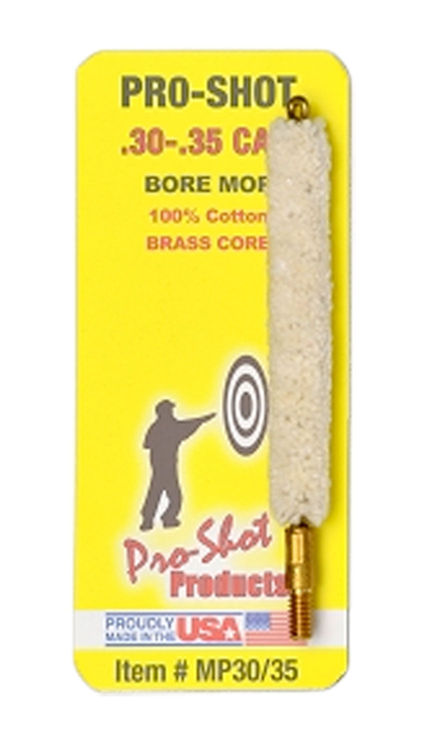 Pro-Shot .30 to .35 Caliber Rifle 100% Cotton Bore Mop #8-32 Thread