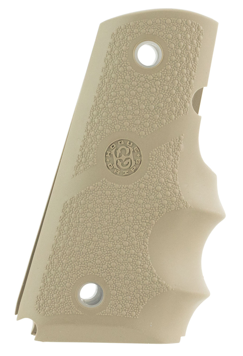 Hogue 43003 1911 Officer Cobblestone Rubber Grip Desert Tan with Finger Grooves