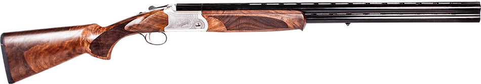 ATI GKOF12SV Cavalry SV 12 Gauge Over/Under Shotgun, 28" Barrel, 3" Chamber, Silver Engraved, Wood Stock, Right Hand