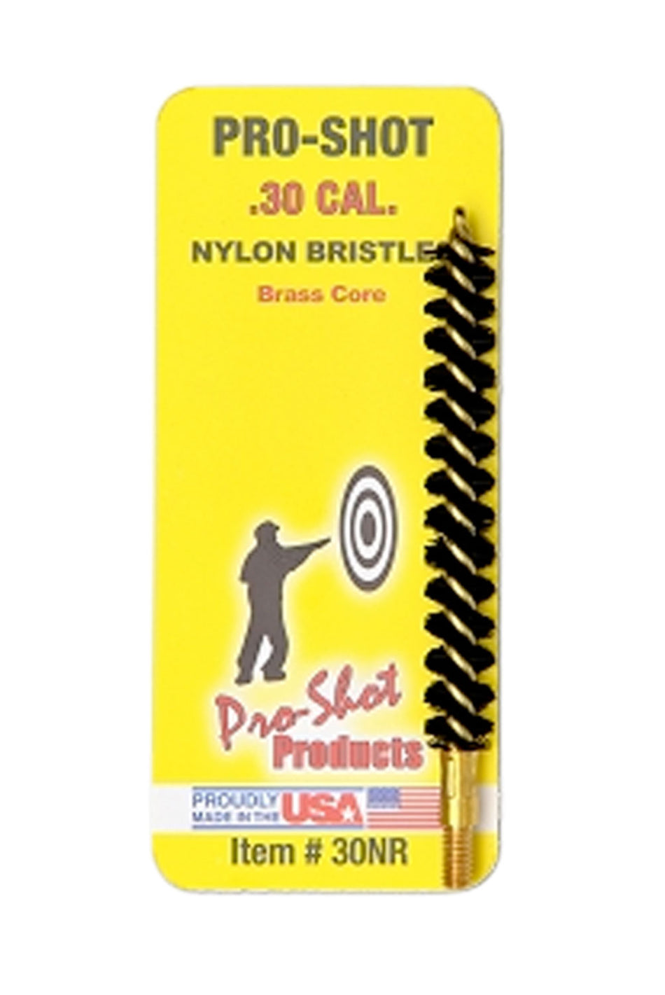 Pro-Shot .30/7.62mm Caliber Rifle Nylon Bristle Bore Brush #8-32 Thread