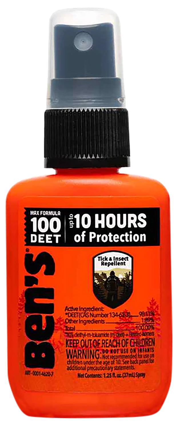 Ben's 00067070 100 Max DEET Insect Repellent Odorless Spray 1.25 oz 10-Hour Protection