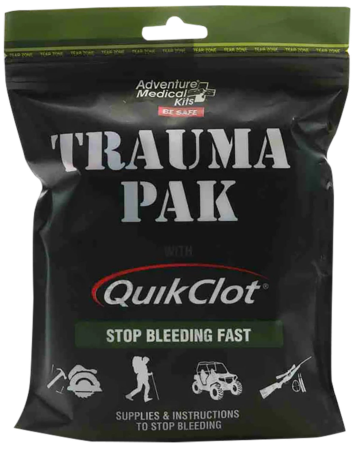 Adventure Medical Kits 20640292 Trauma Pak QuikClot Zeolite Bleeding Control Kit
