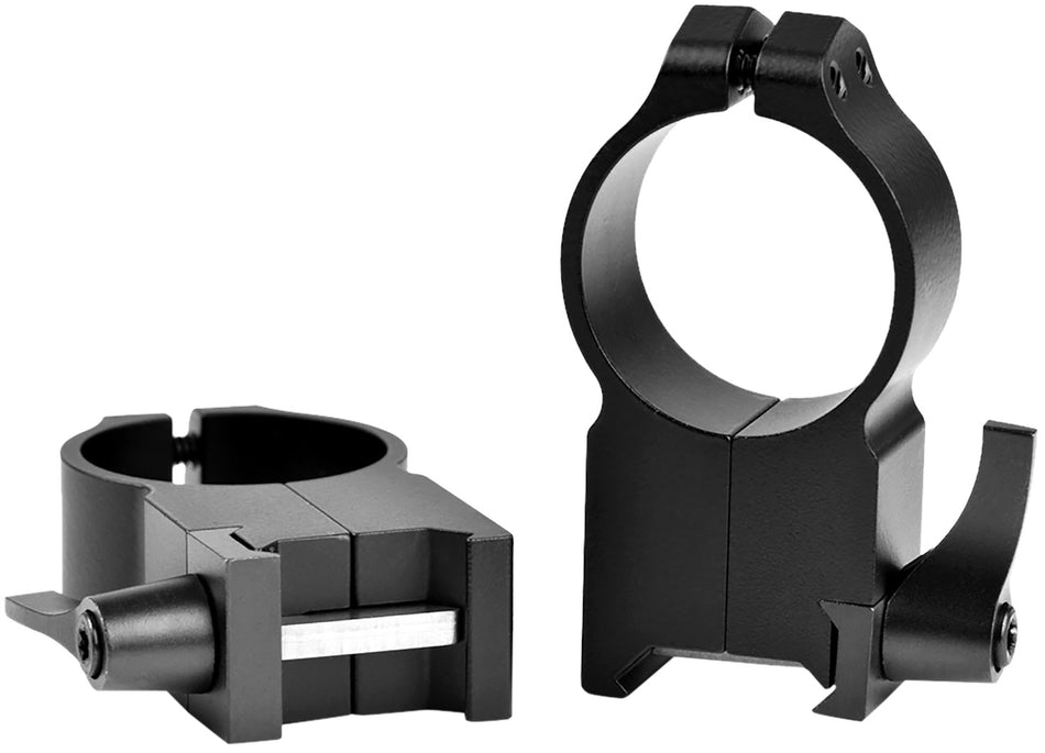 Warne 217LM Maxima QD Scope Rings 30mm Ultra High Matte Black Vertical Split 0 MOA