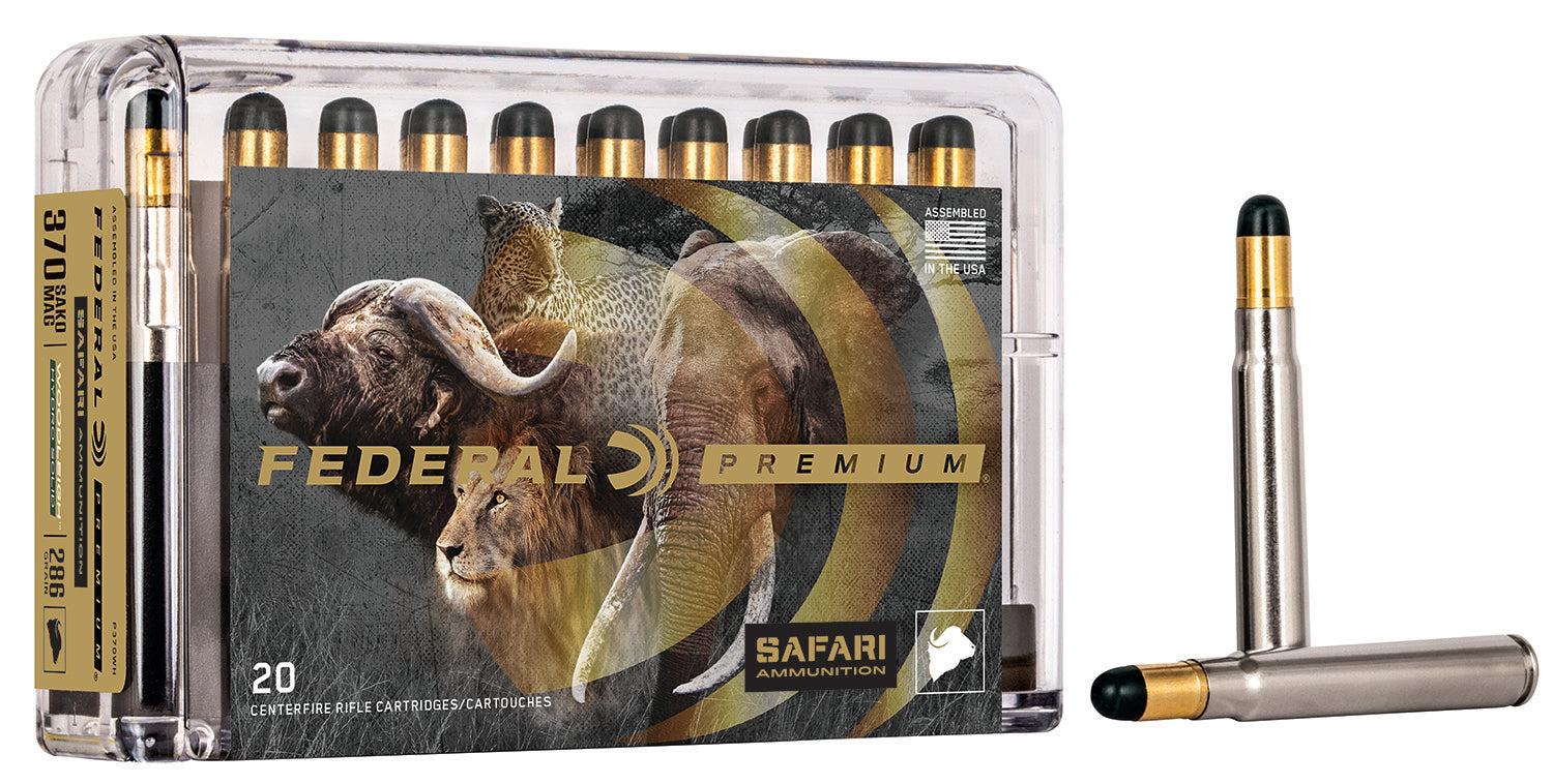 Federal .370 Sako Mag P370WH Premium Safari Cape-Shok Woodleigh Hydro Solid 286 Grain