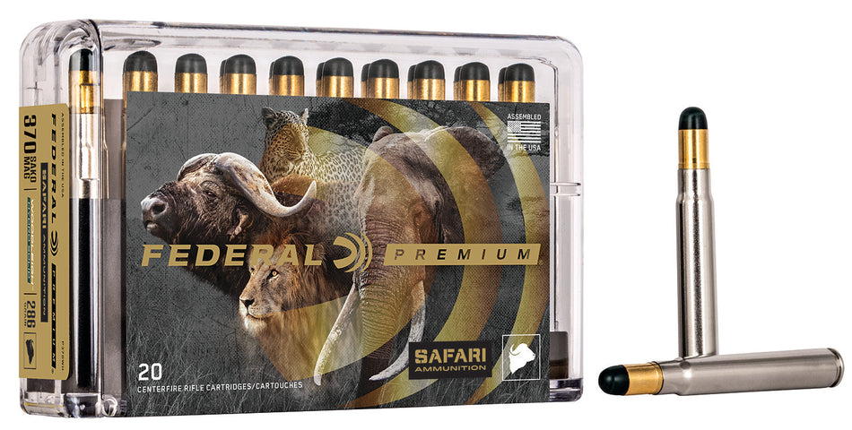 Federal .370 Sako Mag P370WH Premium Safari Cape-Shok Woodleigh Hydro Solid 286 Grain