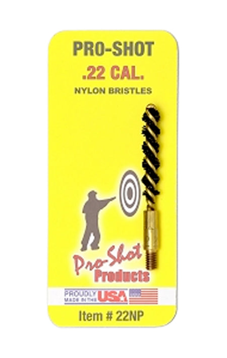 Pro-Shot .22 Caliber Pistol Nylon Bore Brush #8-32 Thread Brass Core