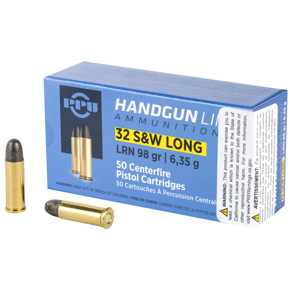Prvi Partizan .32 S&W Long PPH32SW Lead Round Nose LRN 98 Grain