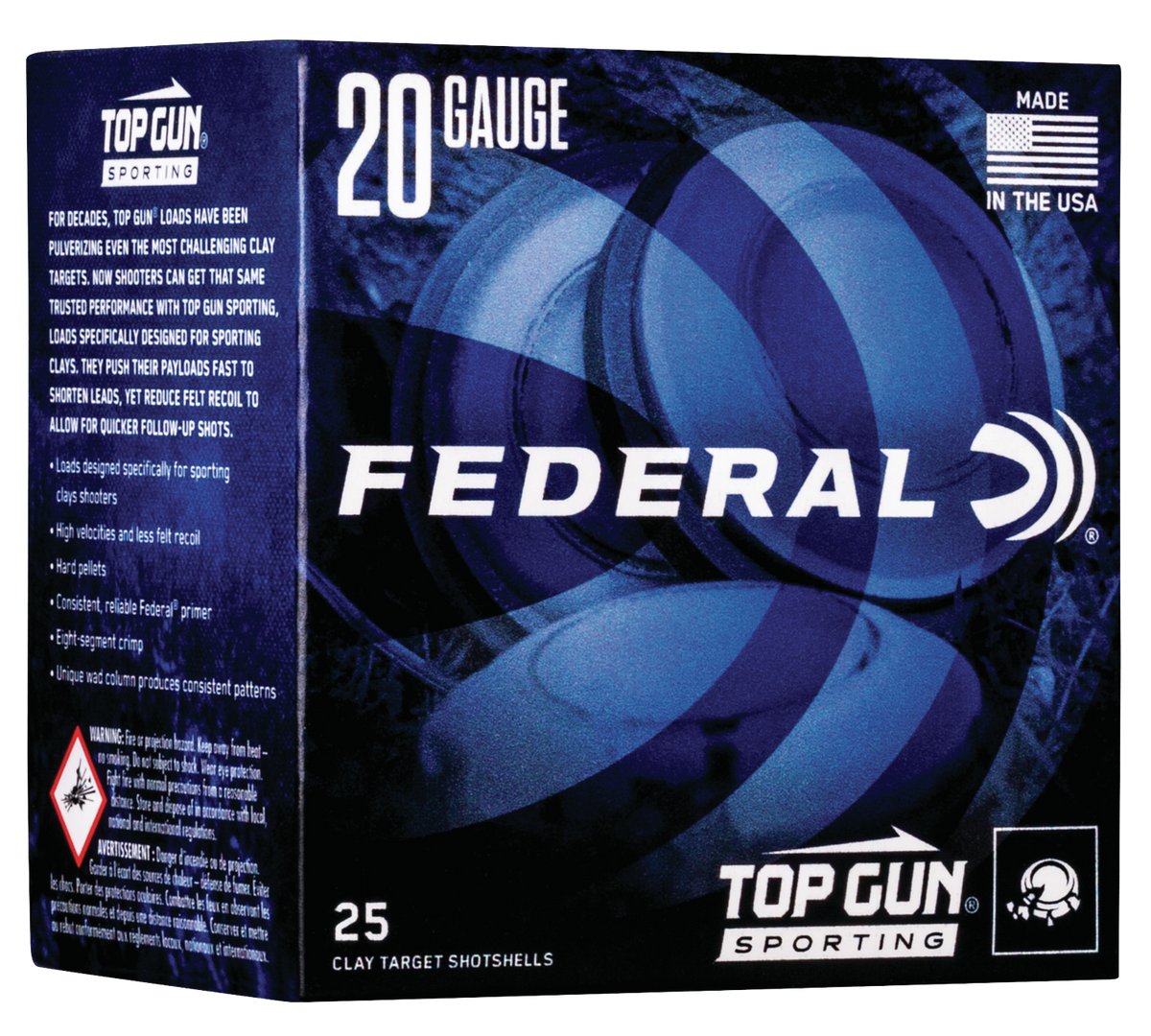 Federal 20 Gauge TGS2248 Top Gun Sporting 2.75" 7/8oz 8 Shot