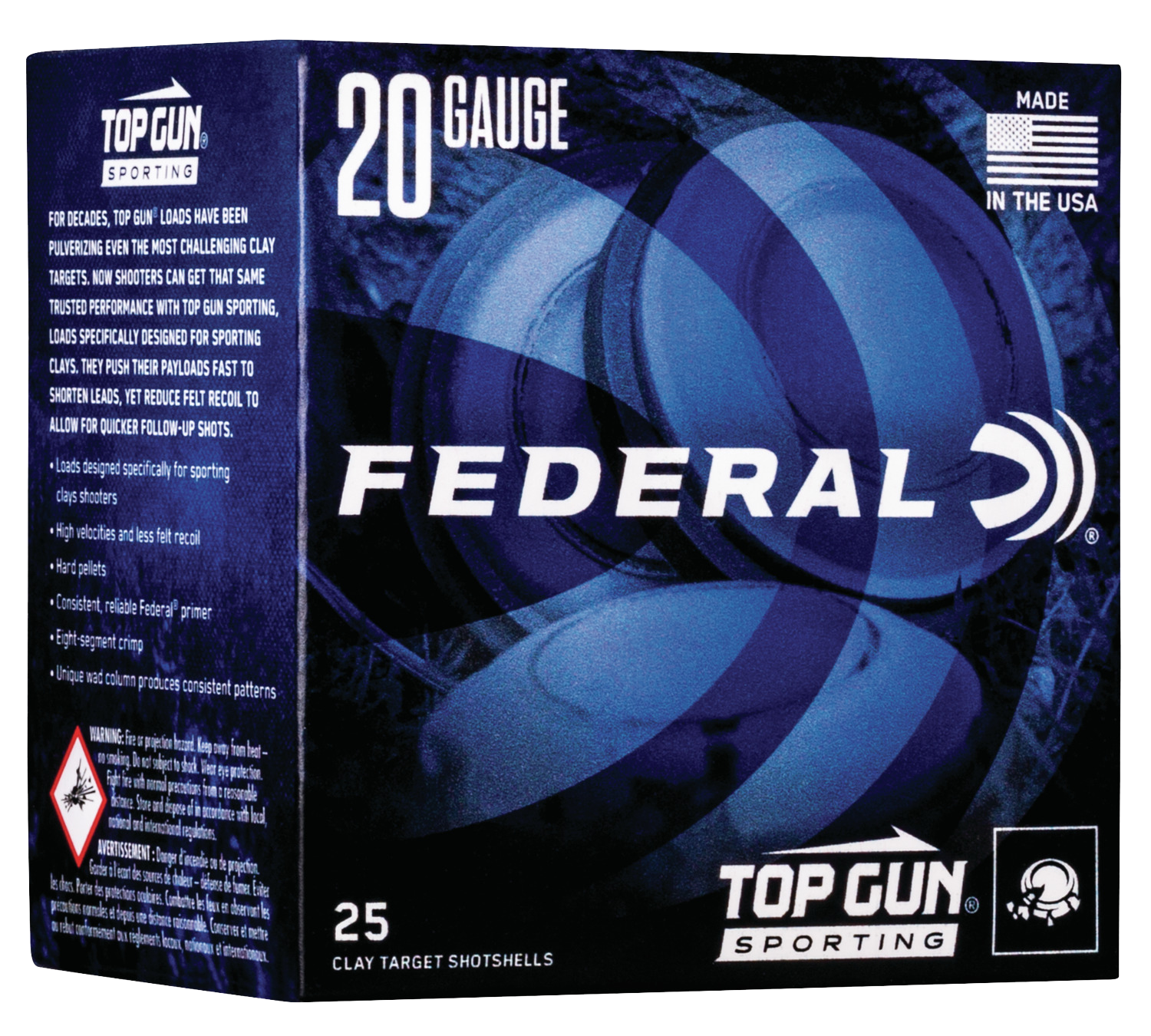 Federal 20 Gauge TGS2248 Top Gun Sporting 2.75" 7/8oz 8 Shot