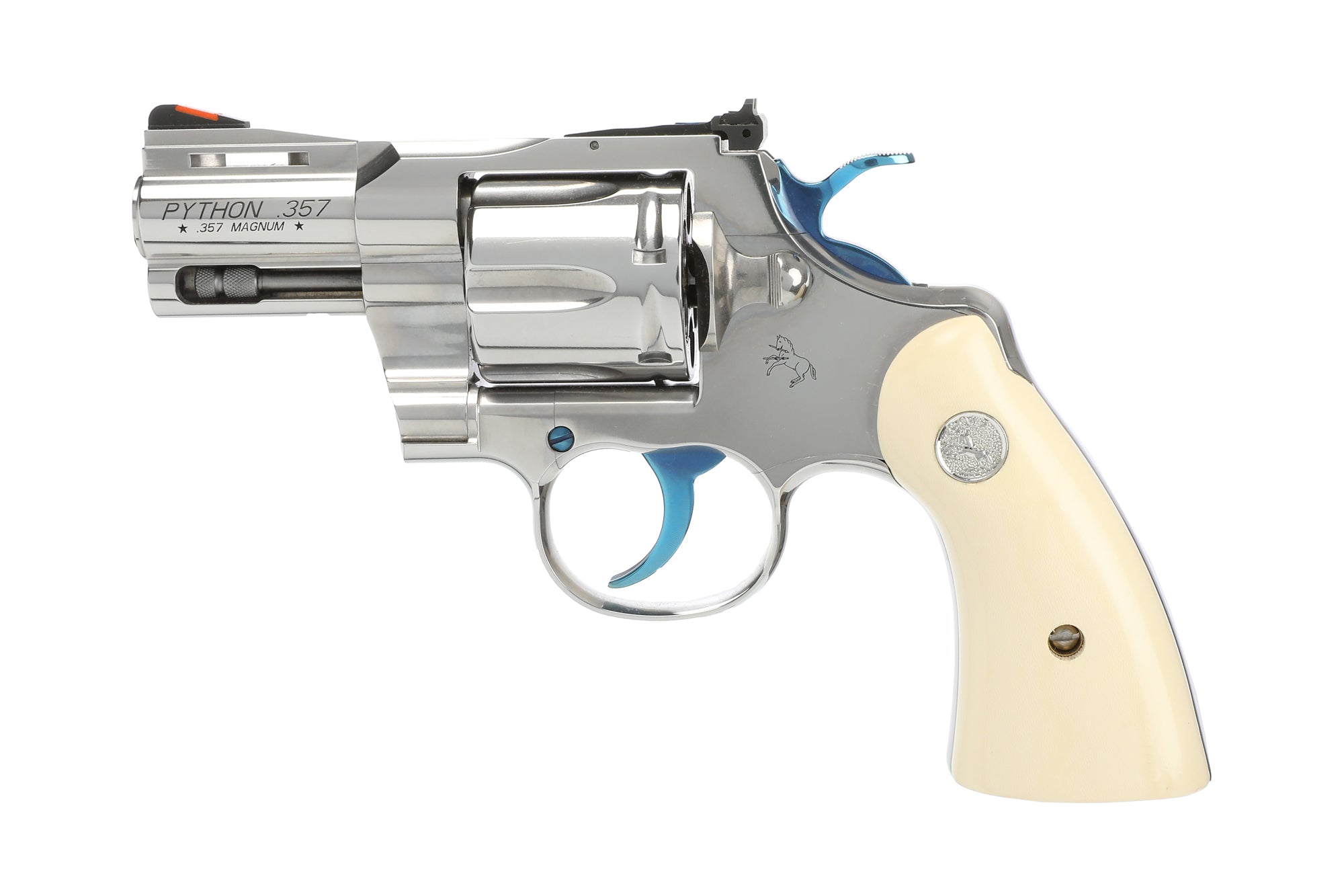 Colt Python .357 Mag 2.5in Holly Grips TGW Nitre Blue PVD Accents