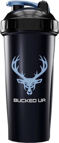 BUCKED UP SHAKER 28OZ BLACK & BLUE BPA FREE