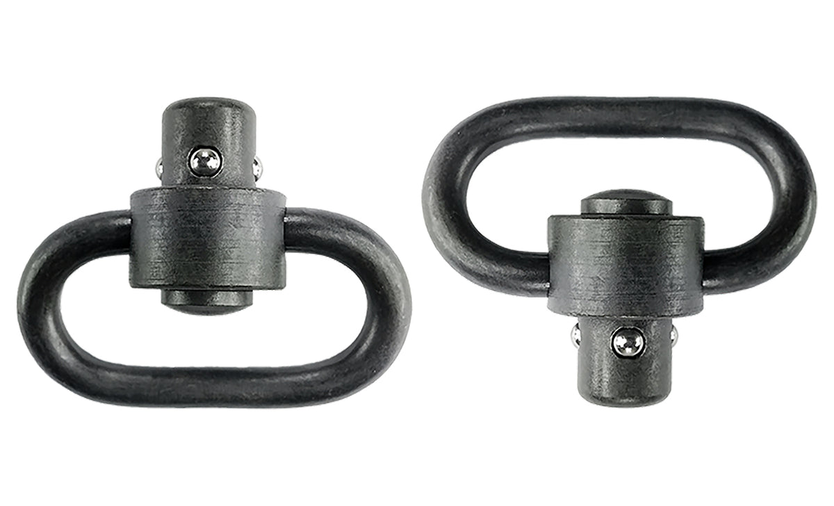 GrovTec US GTSW288 1.25" Black Manganese Phosphate Heavy Duty Push Button Swivel