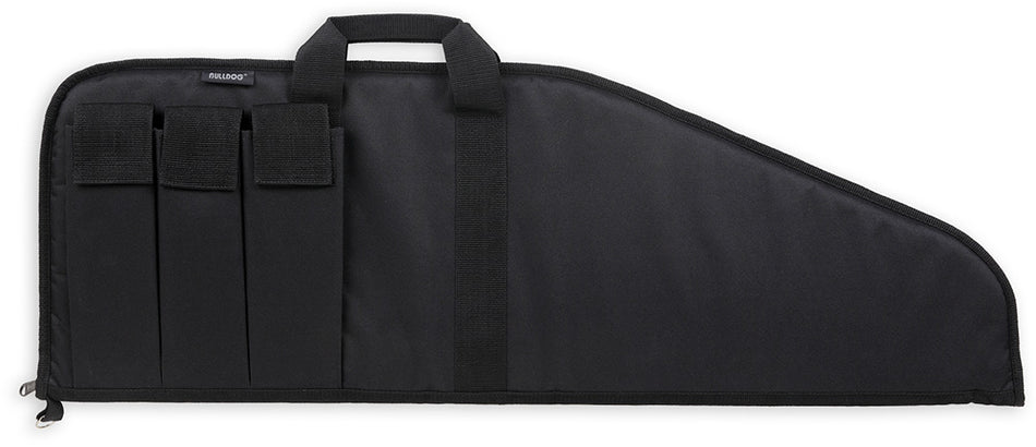 Bulldog BD49943 Pit Bull 43" Black Water-Resistant Floating Nylon Rifle Case with Magazine Pouches and Soft Padding