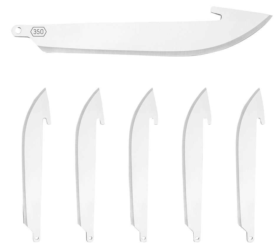 Outdoor Edge RR6 3.5" Drop Point 420J2 Stainless Steel RazorLite Replacement Blades – Pack of 6