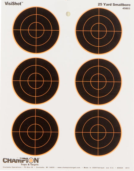 Champion Targets 45803 VisiShot Small Bore Rifle Hanging Paper Target 10-Pack