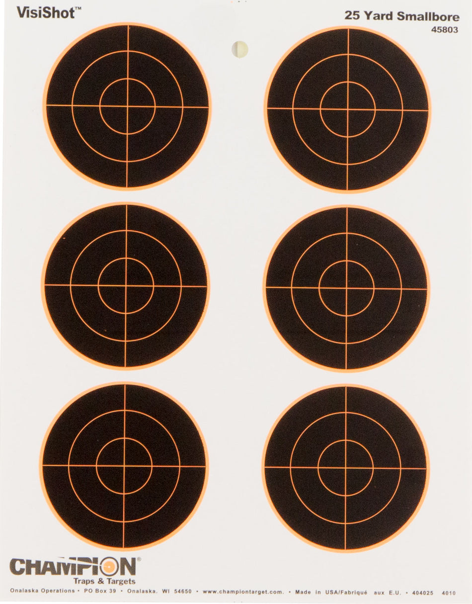 Champion Targets 45803 VisiShot Small Bore Rifle Hanging Paper Target 10-Pack